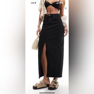 ASOS Denim Maxi Skirt
